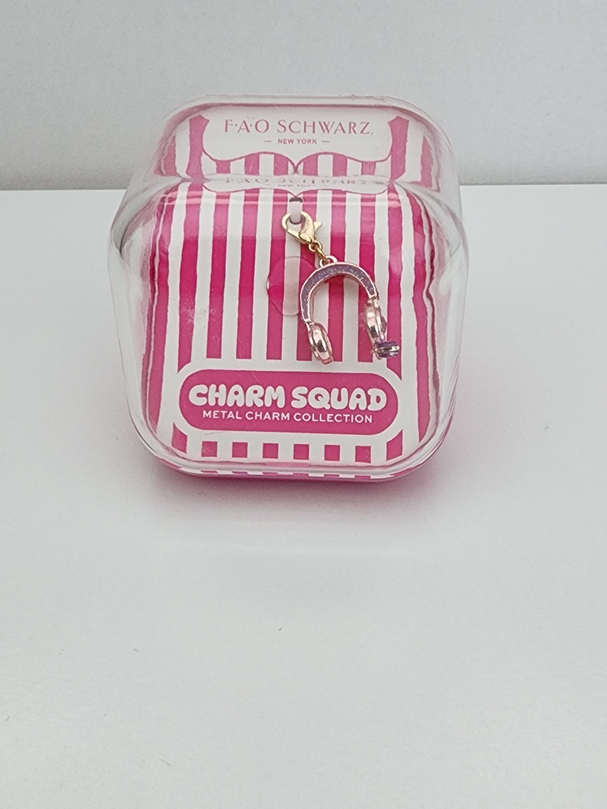 FAO Schwarz Jewelry head phone Charm purple/ gold color