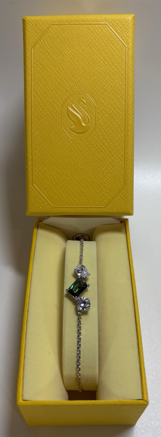 Swarovski Zirconia Mesmera Bracelet Green Rhodium Plated 5668360