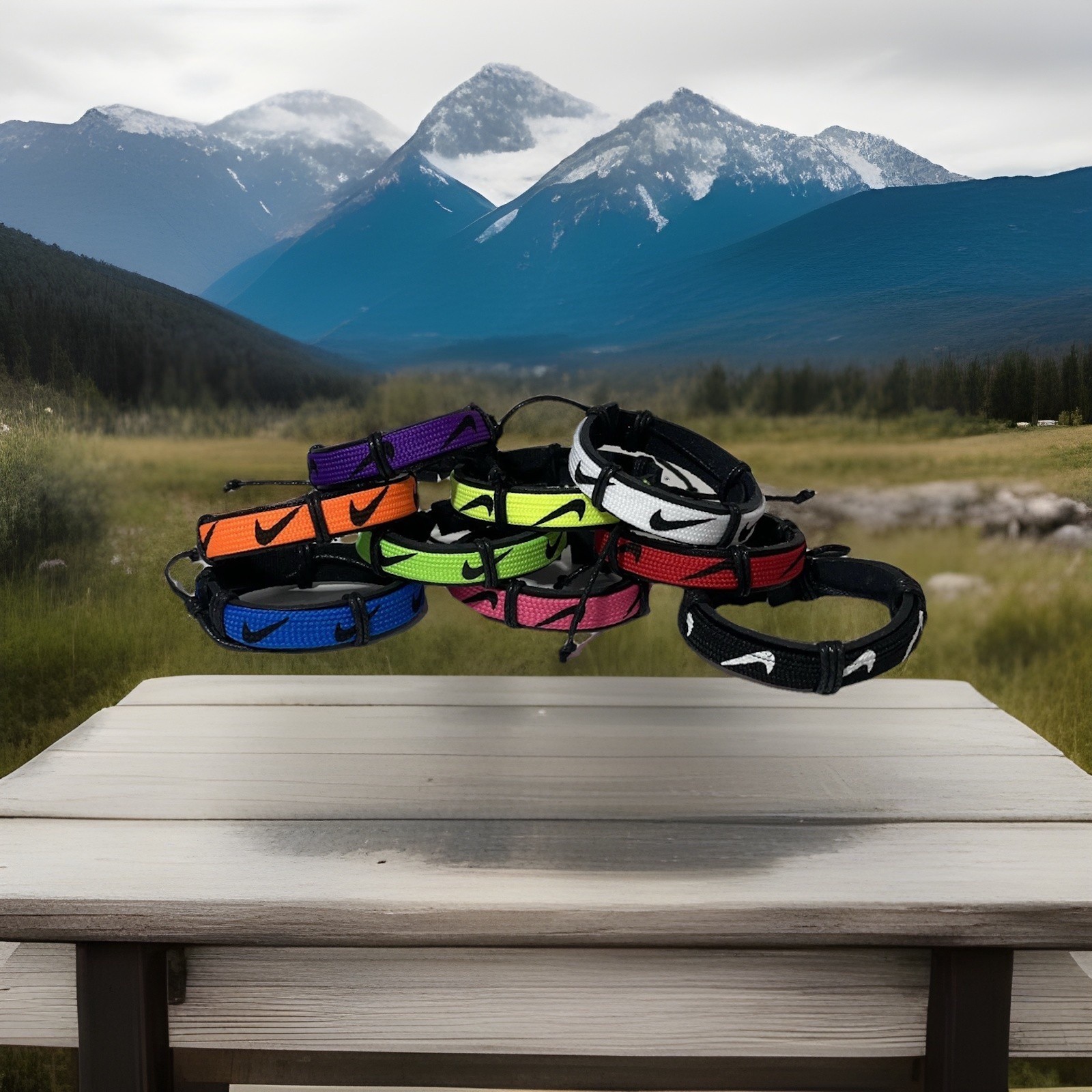 Nike Unisex Sports Leather Cord Tribal Bracelet Wristband Assorted Color 10Pcs