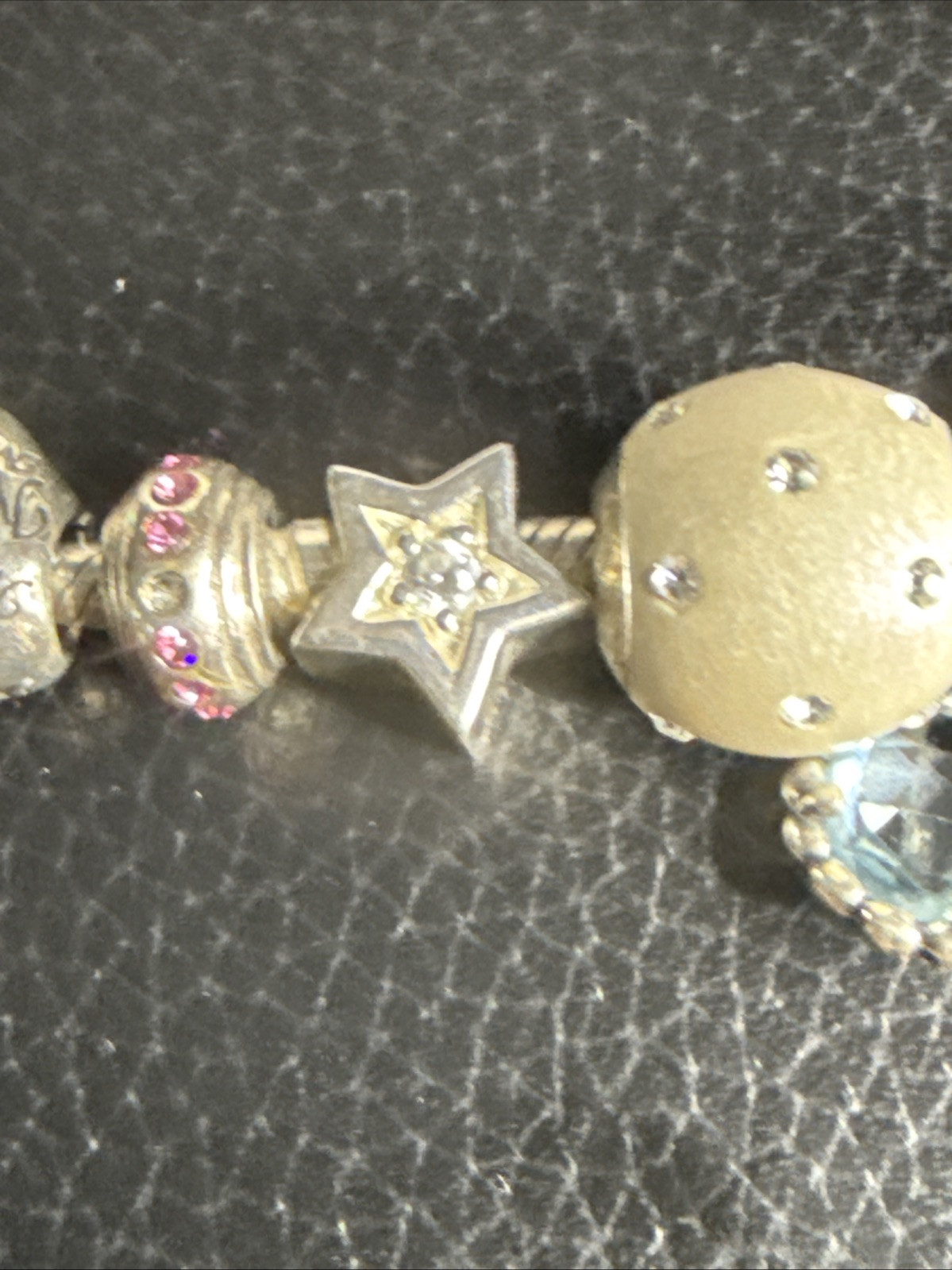 Pandora Sterling Silver Bracelet w/ Authentic Pandora Charms “S925 ALE” STAMP