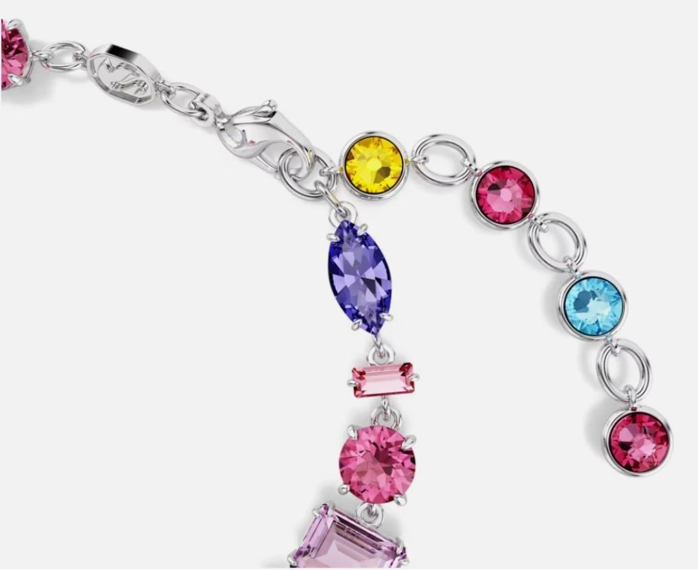 SWAROVSKI Gema bracelet Mixed cuts, Multicolored, Rhodium plated
