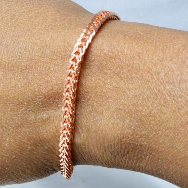 Pure Copper Snake Chain Bracelet Copper Arthritis Pain Relief Biker Bracelet