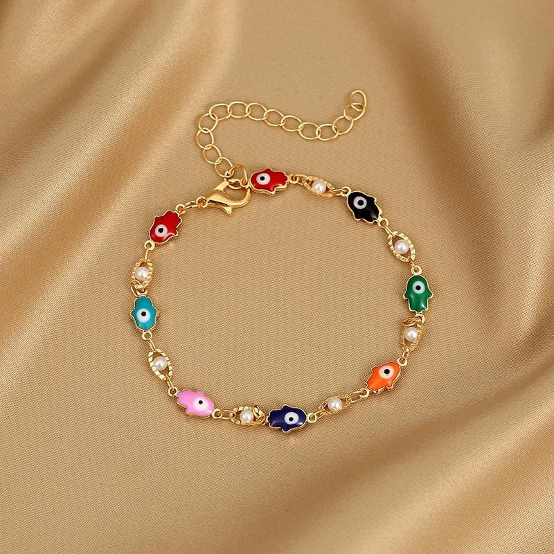 Exquisite colorful heart bracelet with zircon charm gift