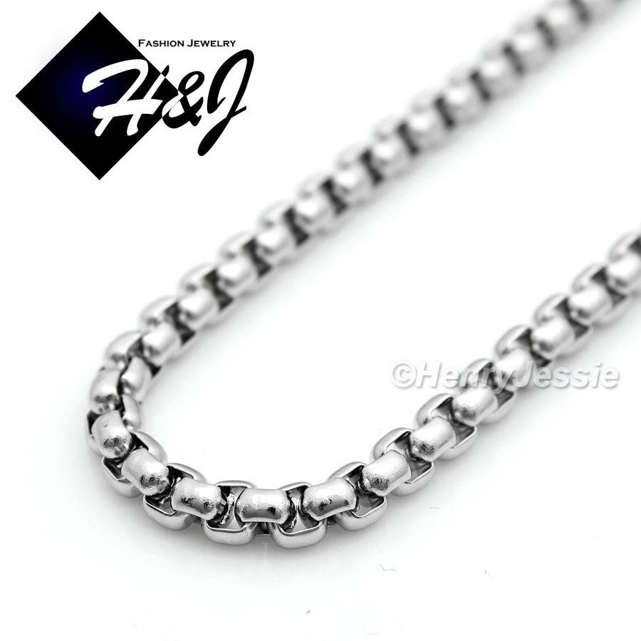 9″MEN’s Stainless Steel Shiny 5mm Silver Smooth Box Link Chain Bracelet*BX120