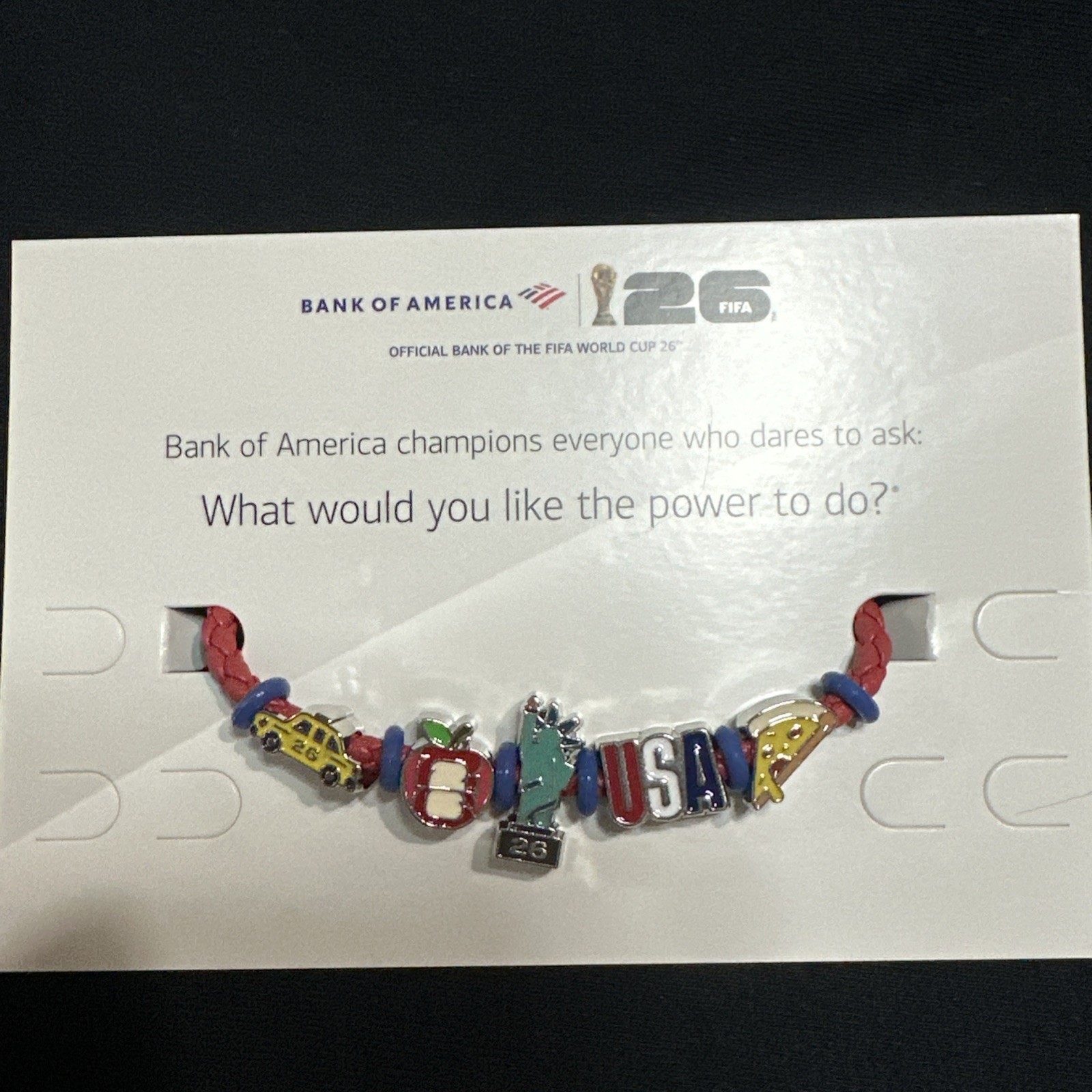 2026 FIFA World Cup Bank of America Charm Bracelet New York City Exclusive