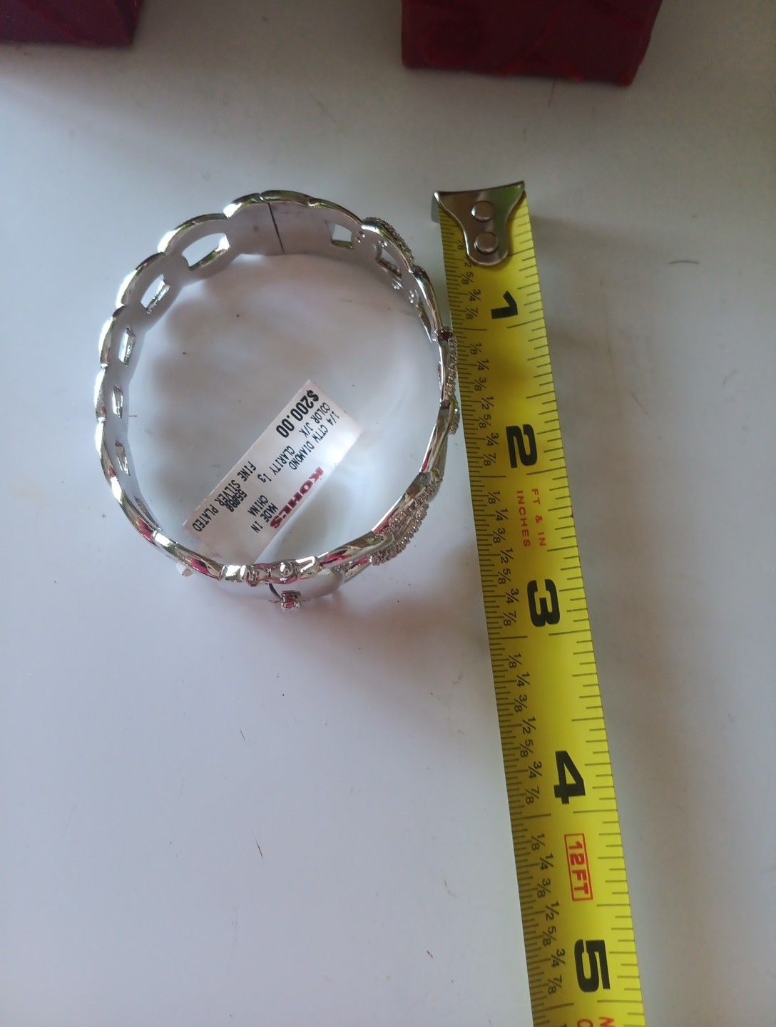 Fine Silver Plated 1/4 Carat Diamond Bracelet New With Tags Retail Price 200.00