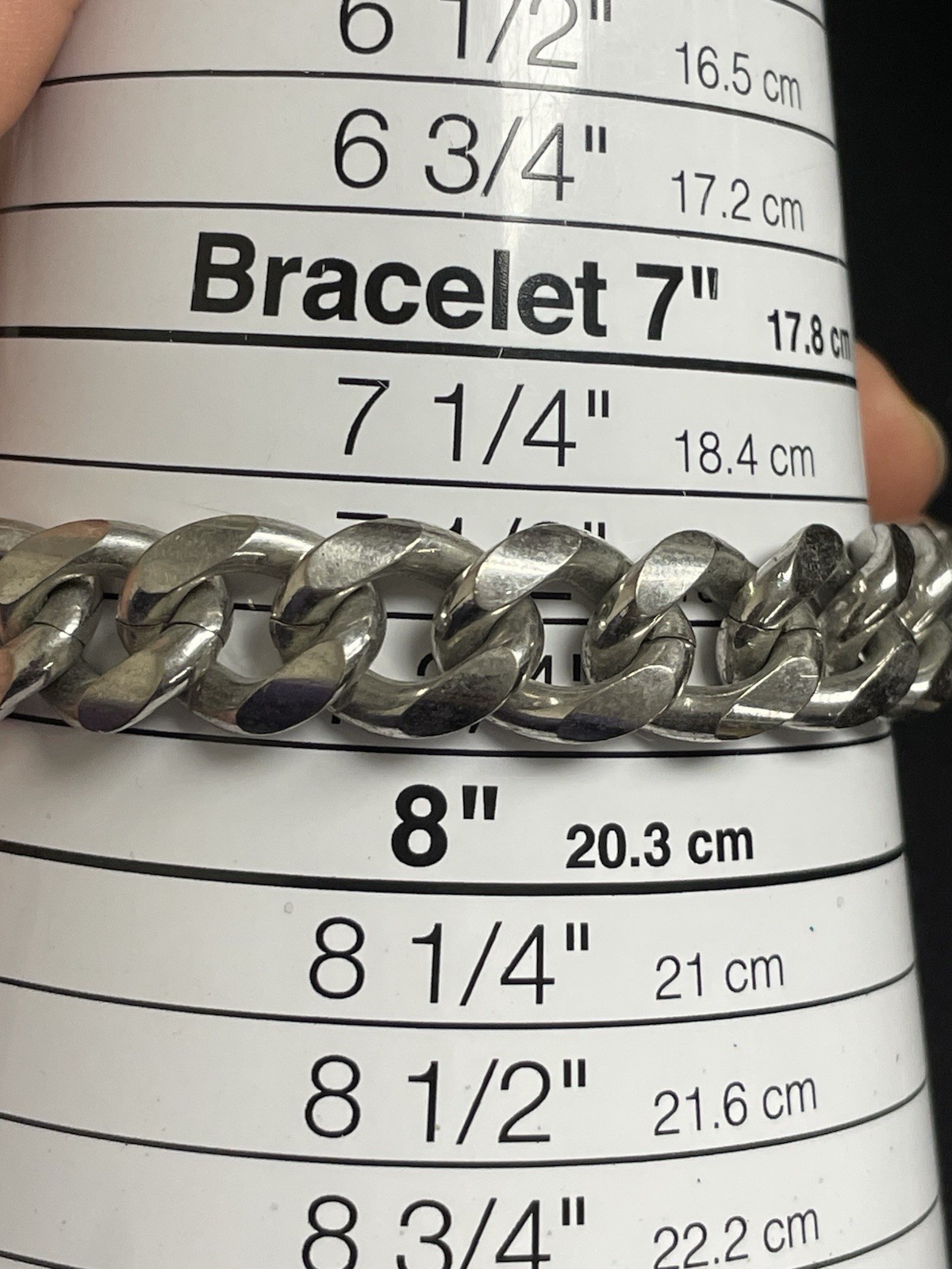 Vtg Speidel Silver-Tone Rhodium Electroplated ID Identity Link Bracelet Blank