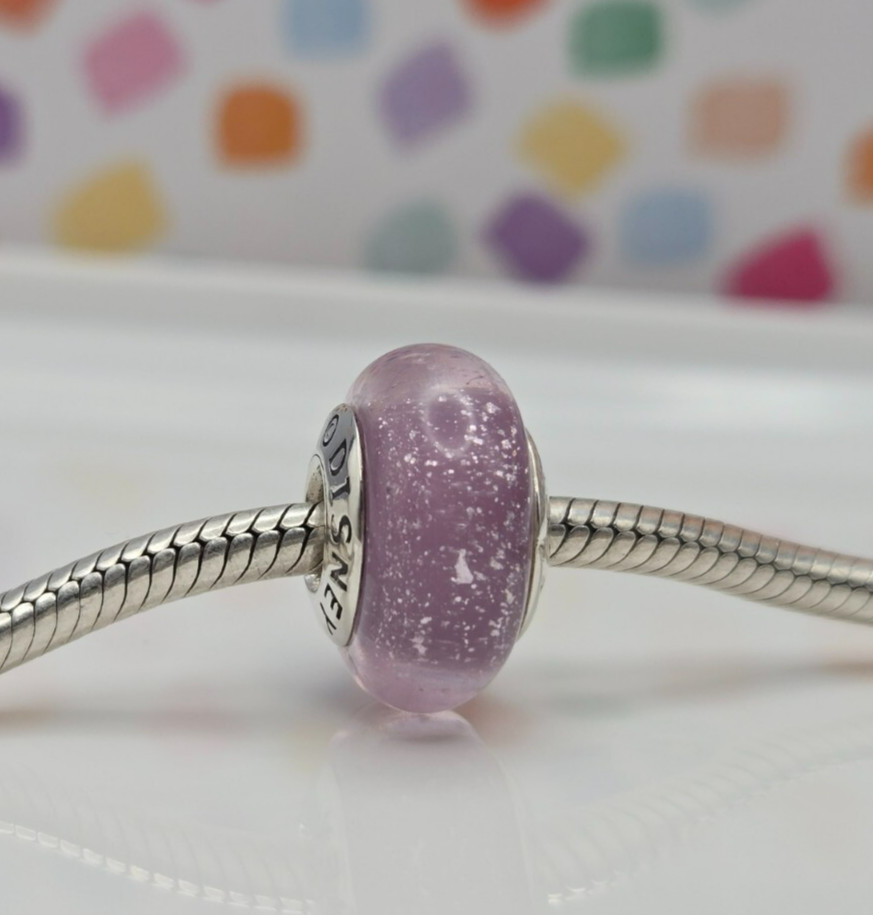 Authentic Pandora Disney Rapunzel’s Signature Purple Color Murano Moment Charm