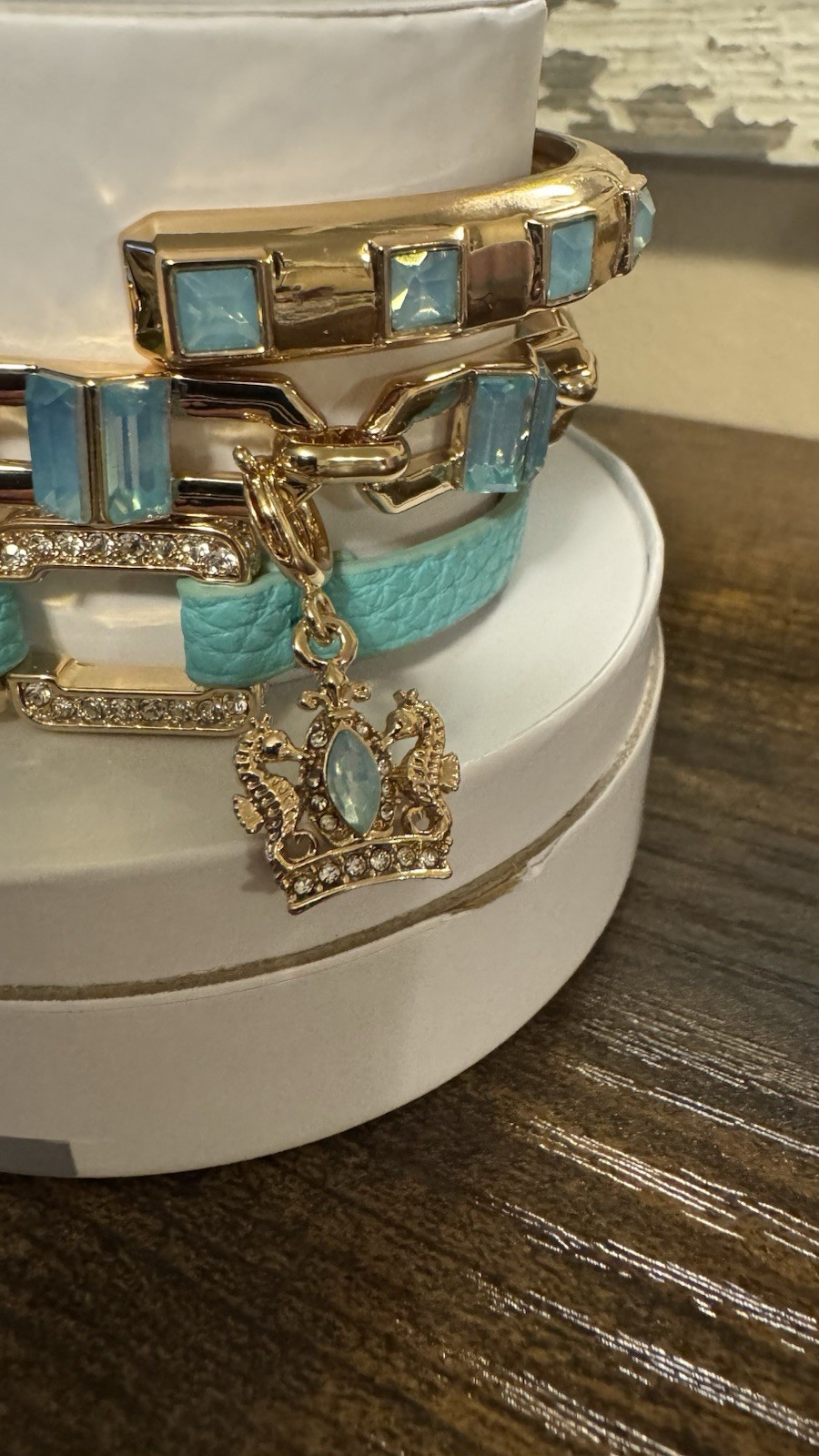 Bomb Party ST67113The Sweetheart Lock Lab Created Stones Rose Gold Plating