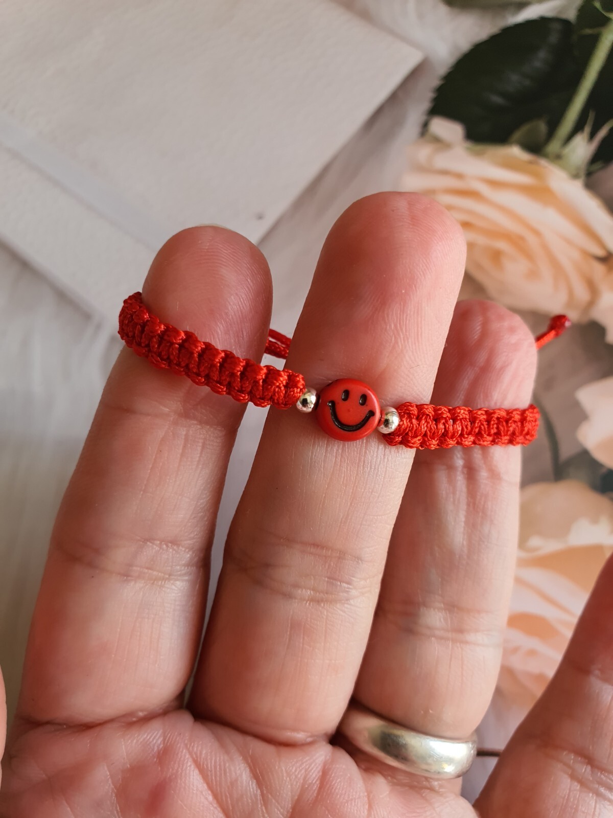 Cute Red Bracelet for Babies – 1mm Nylon Cord, Adjustable, Ideal Gift for Newbor