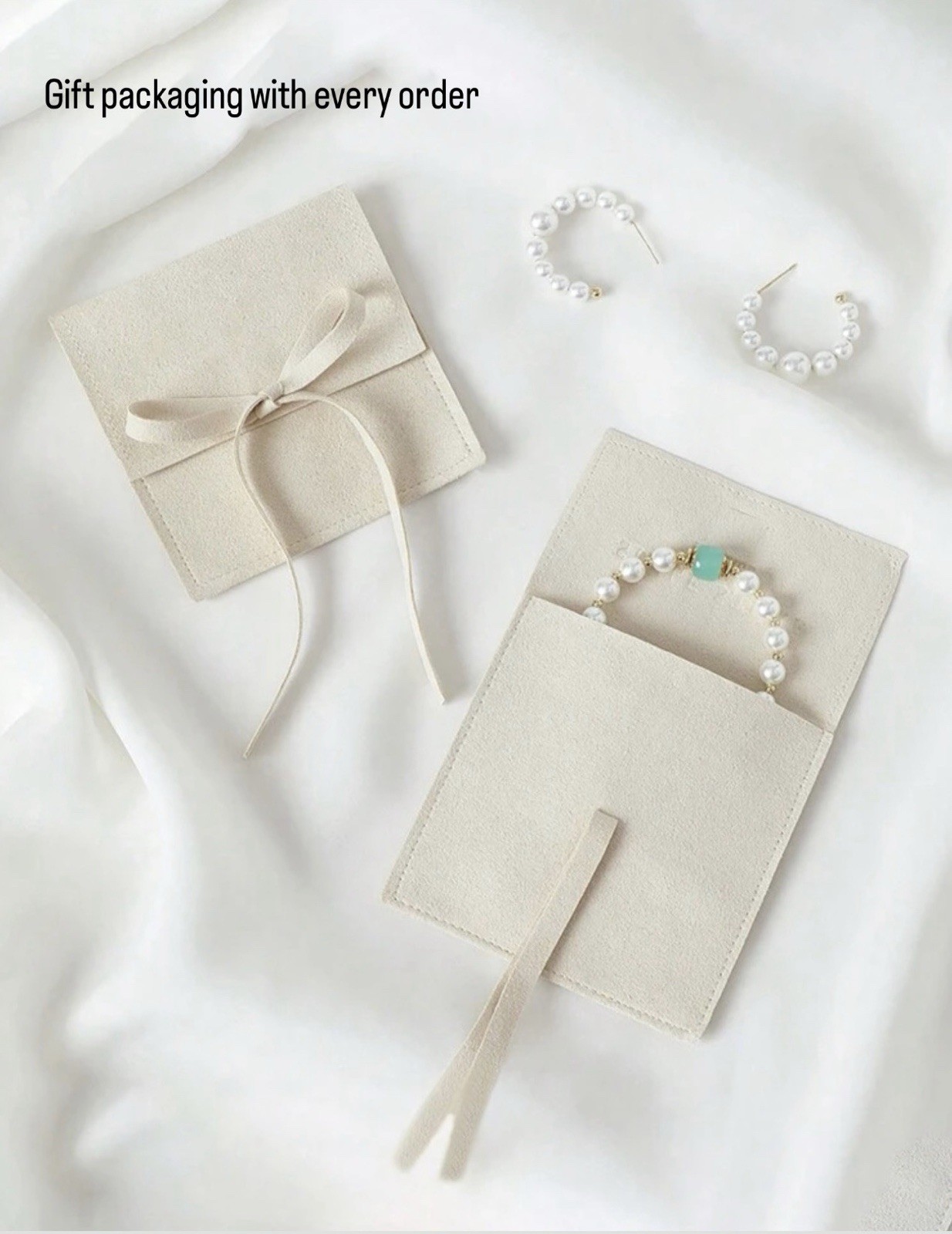 White Round Imitation Pearl Faux Pearl Beaded Bracelet, White Beads