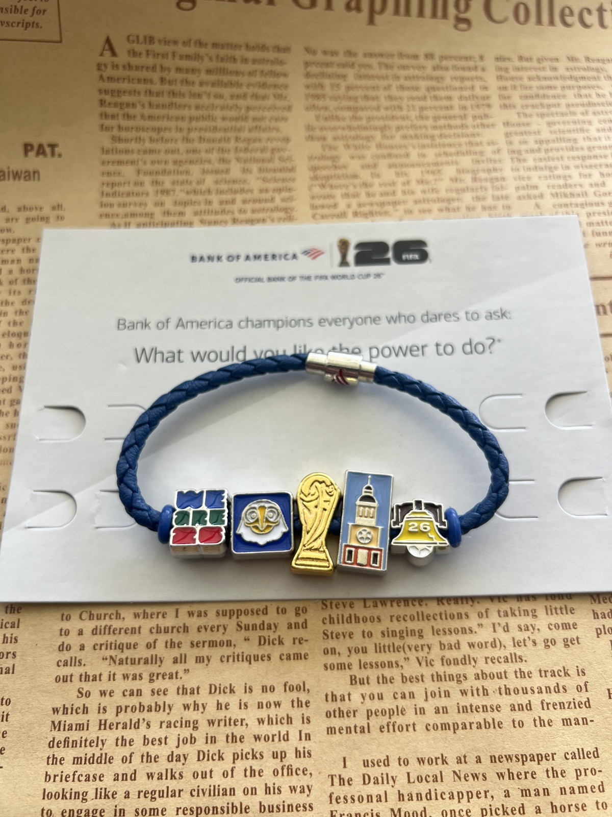 2026 FIFA World Cup Bank of America Exclusive Charm Bracelet 8in