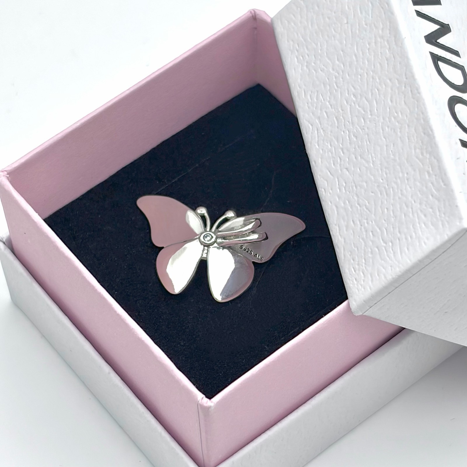 100% NEW #793747C01 PANDORA Blue Oversized Butterfly Charm WITH BOX