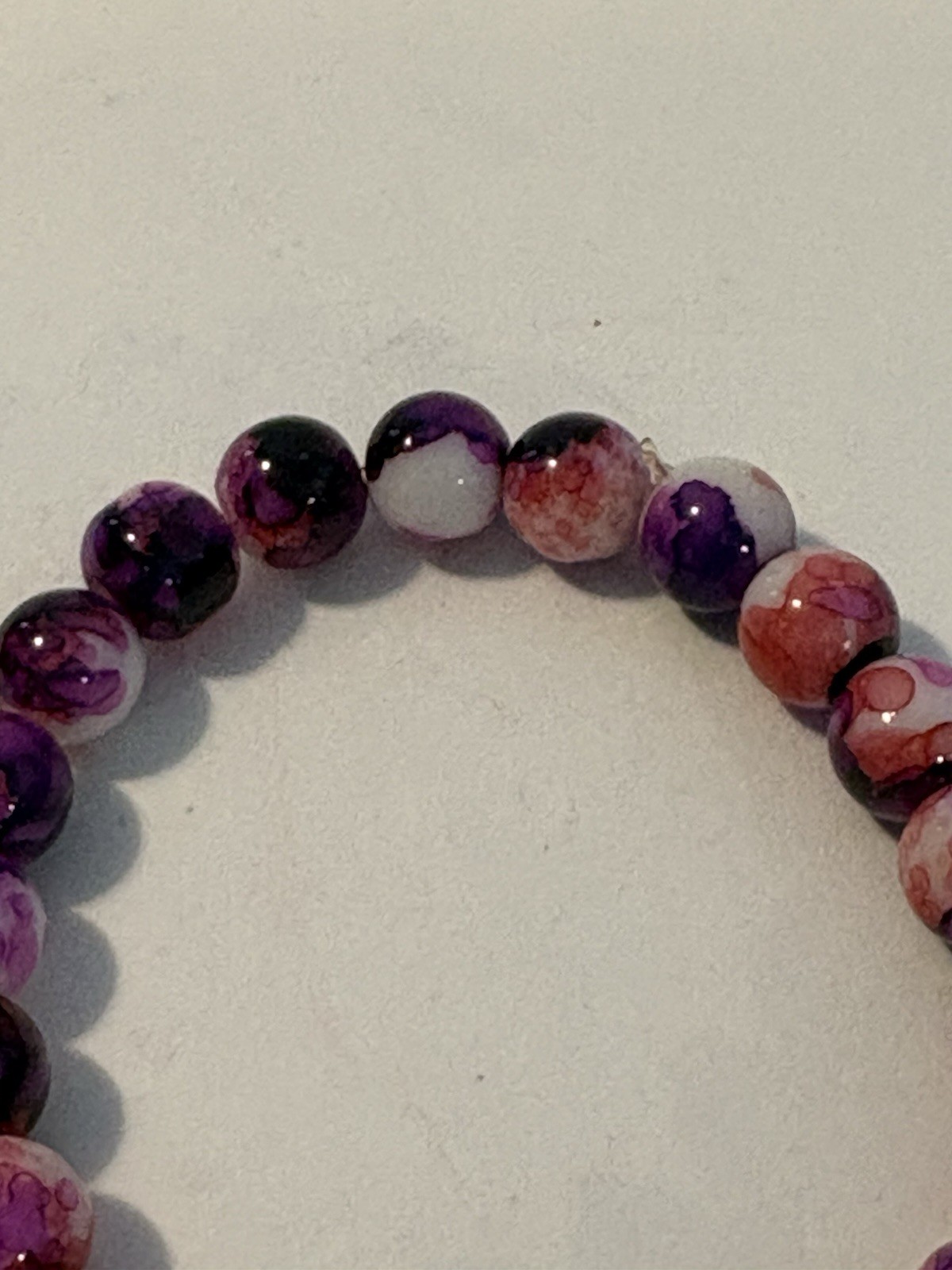 Heart Charm Bracelet Beaded Bracelet Stretch Bracelet Women Jewelry Birthday