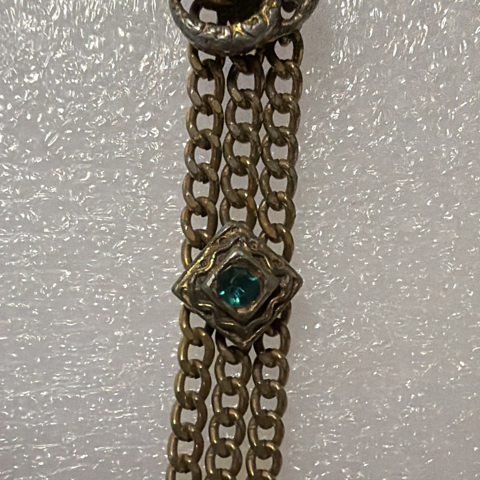 Vintage Goldette N.Y. Multi Strand Slide Bracelet Missing Stones Repair