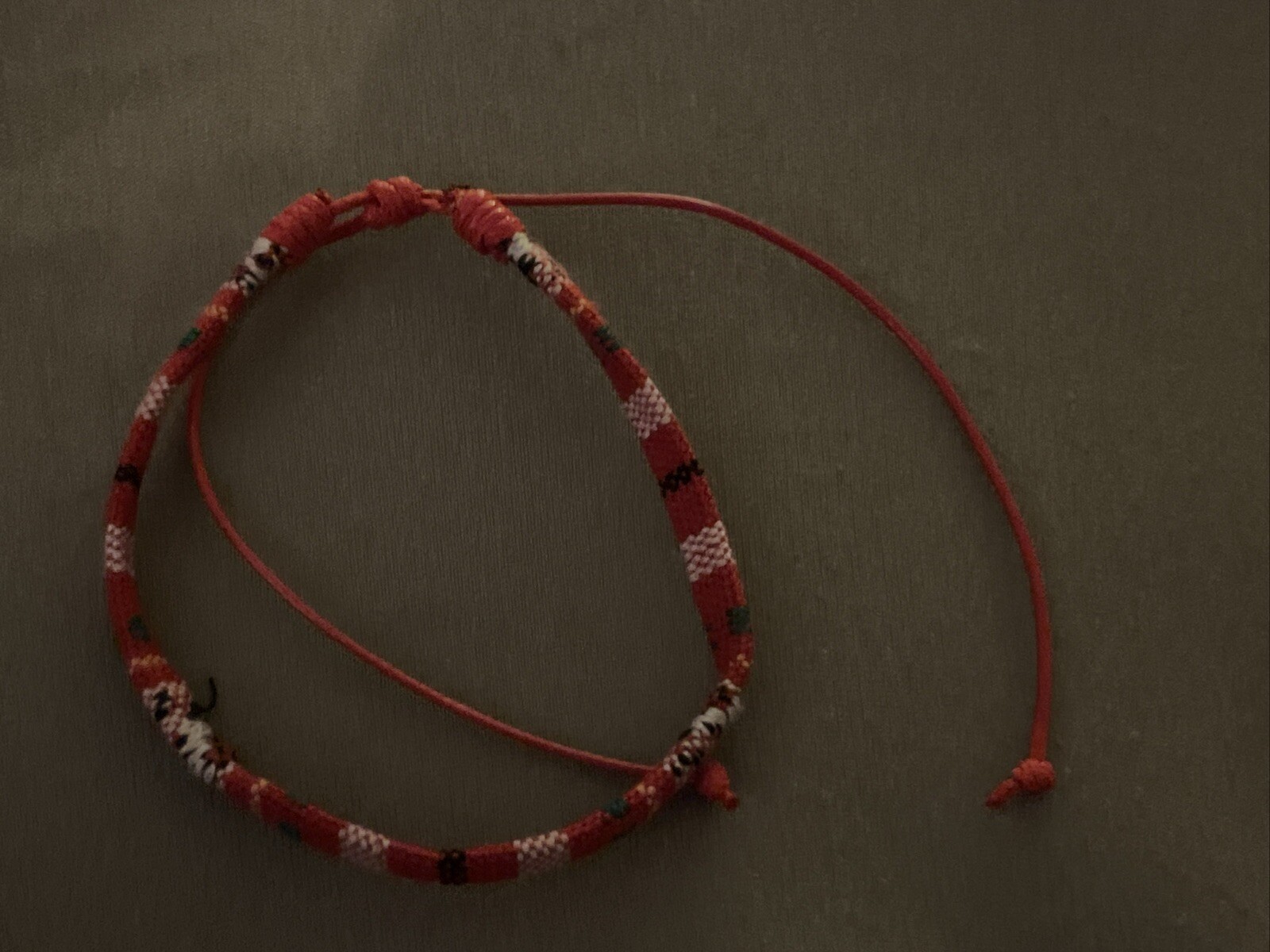 NEW BOHO BRAID THREAD FRIENDSHIP BRACELET ADJUSTABLE THICKER RED