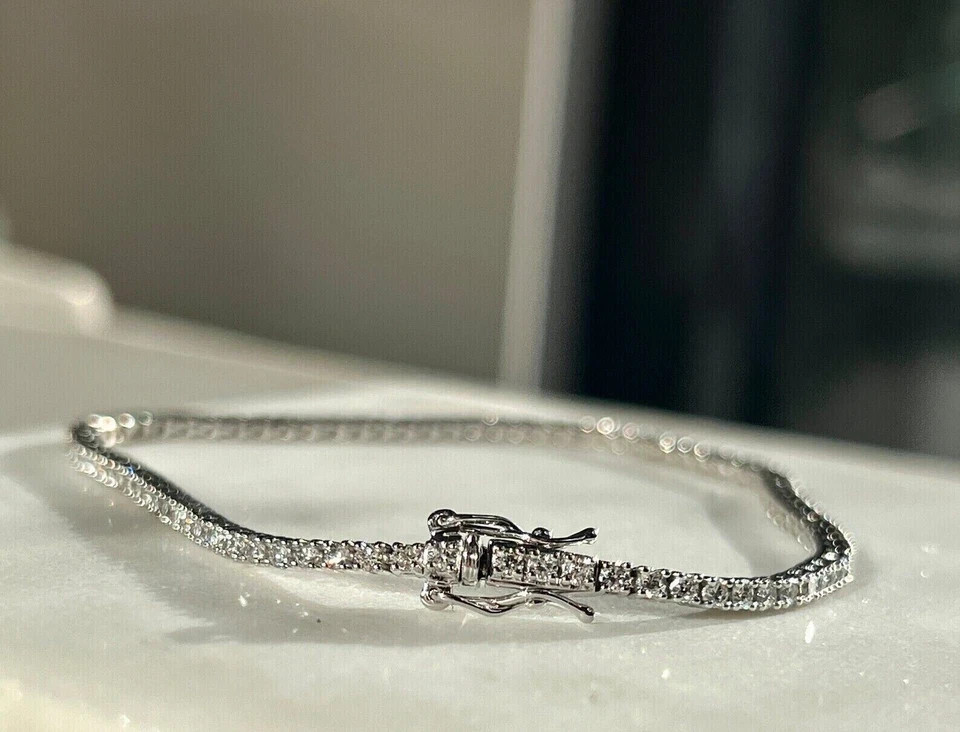 5Ct Round-Cut Lab Created Diamond Women’s Tennis Bracelet 14K White Gold Plated