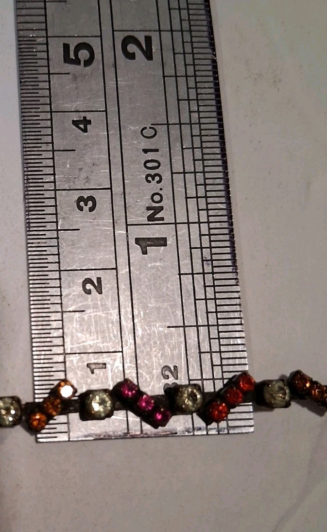 Sorrelli Rose Multi Color Tennis Bracelet Crystal 6.5 Inch Antique Gold Tone