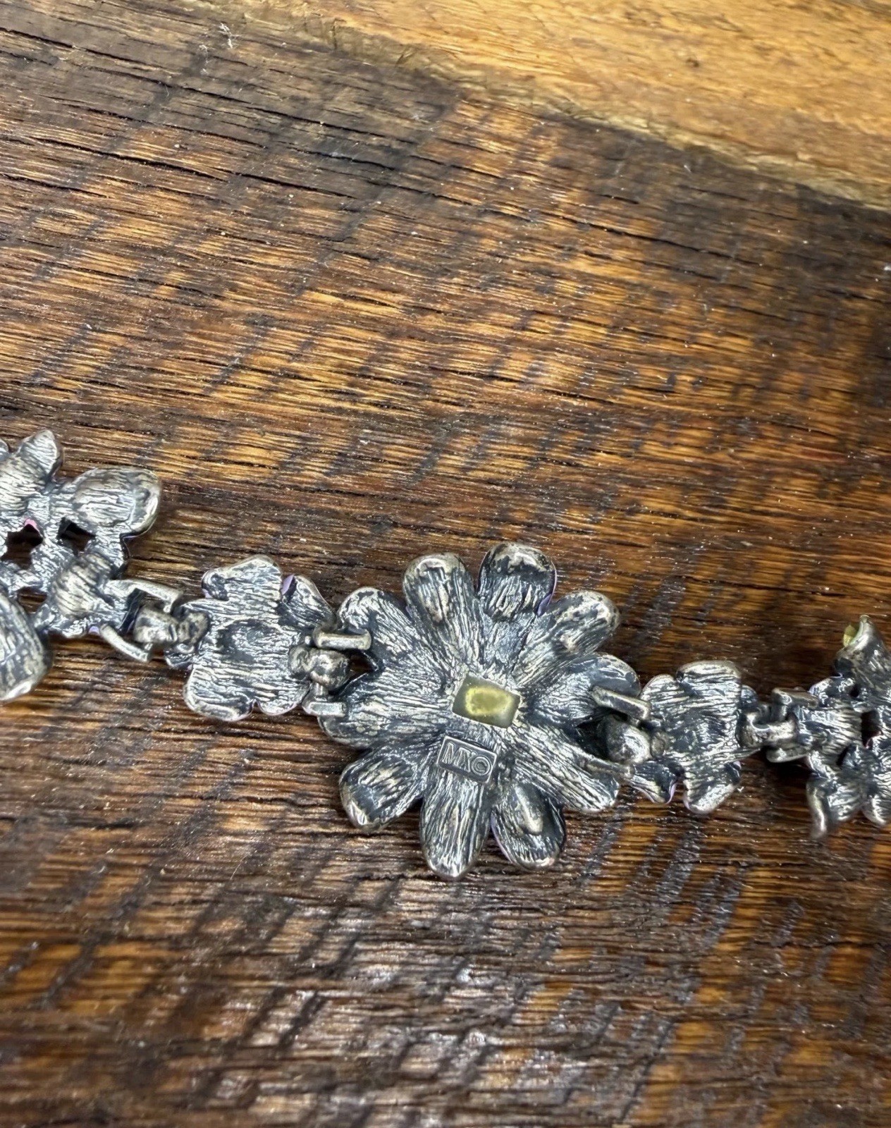 MX Michael Morrison Purple Floral Enamel Bracelet
