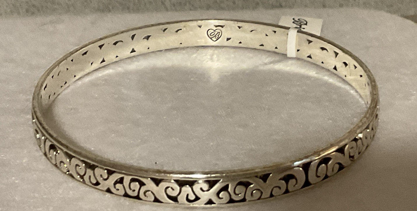EXOTIC BEAUTY! NWT BRIGHTON ULUWATU NARROW OPEN SWIRL BANGLE BRACELET MSRP:$52