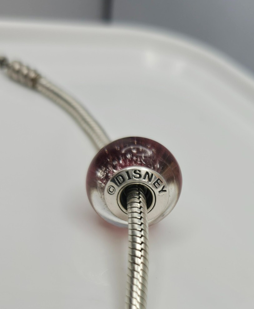 Authentic Pandora Disney Frozen Anna’s Pink Signature Color Murano Charm