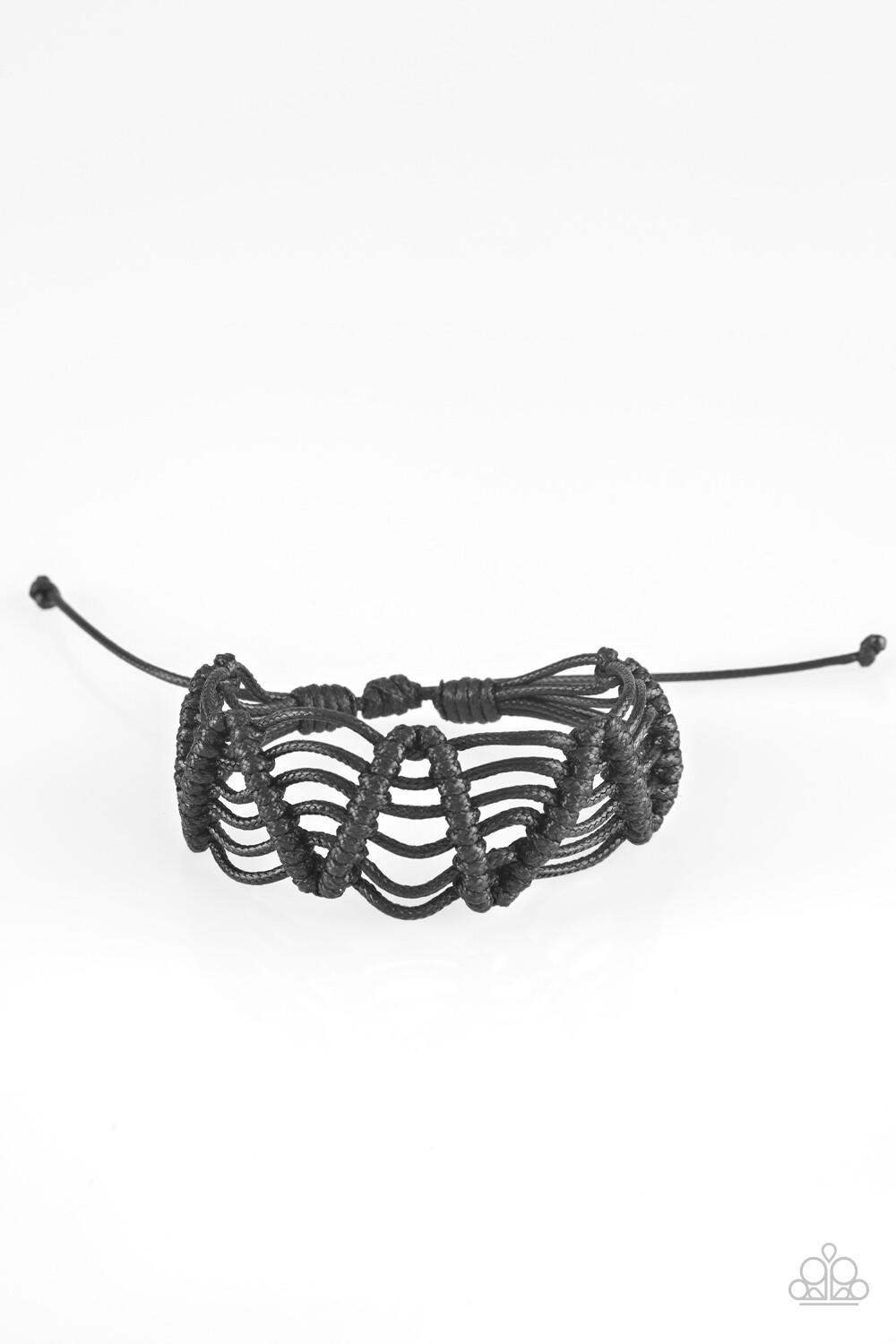 Paparazzi Bracelet- Rise to the Bait- Black- Urban Style Pull Tie