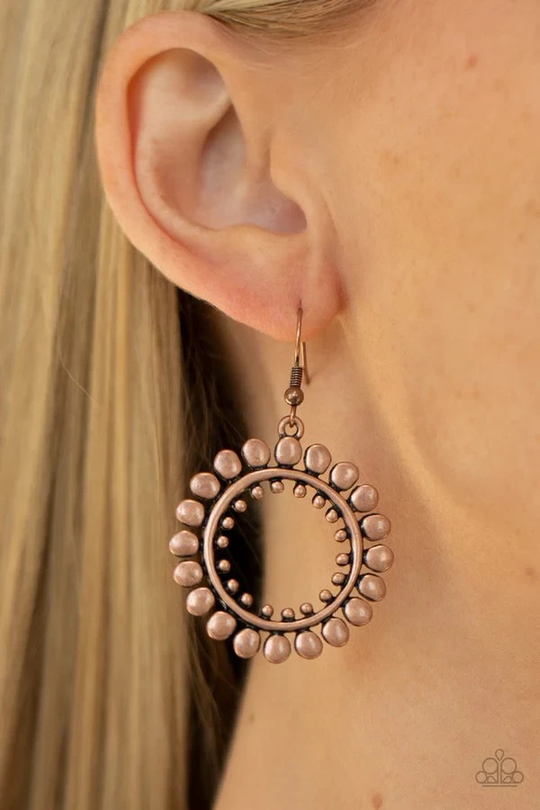 paparazzi copper dangle earring