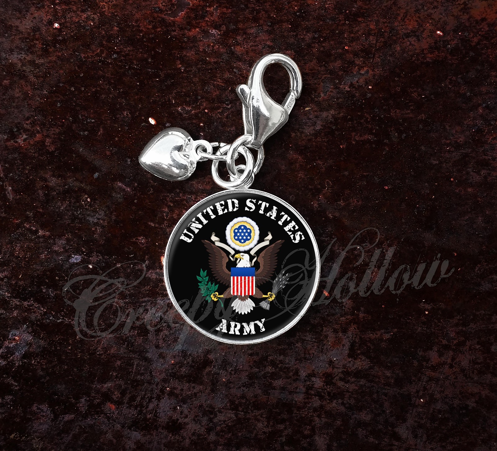925 Sterling Silver Charm United States Army
