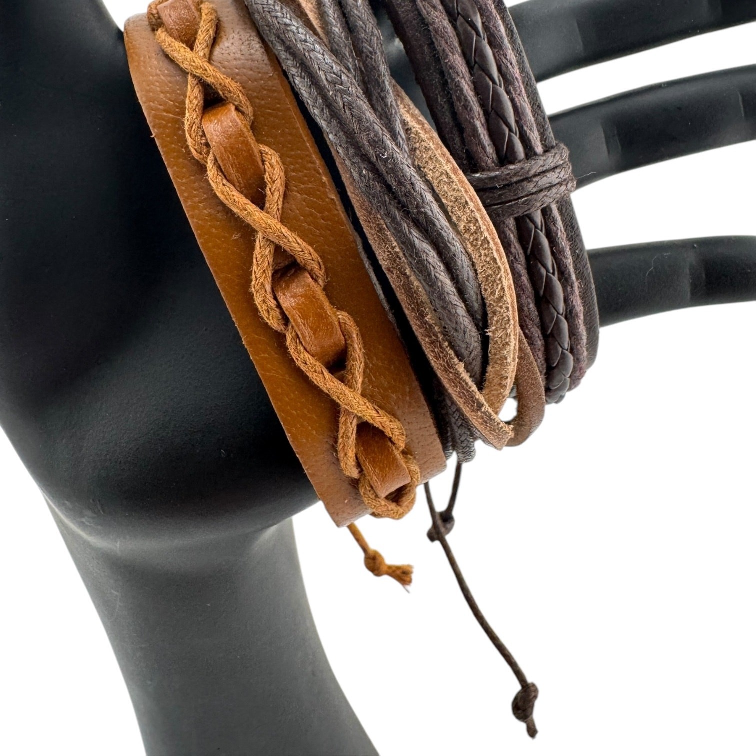 Untamed Cuffs: Trio of Rebel Leather Bands