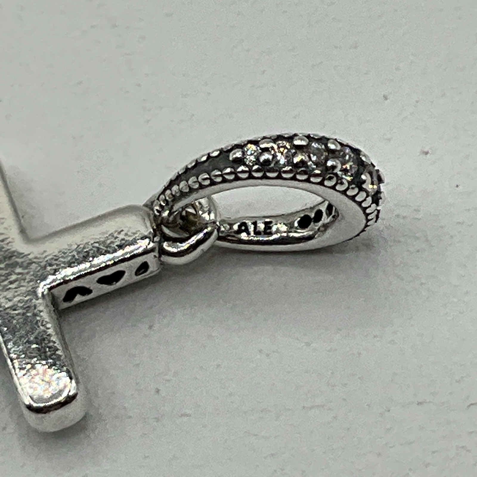 Pandora .925 Sterling Silver With Cubic Zirconia Stones Cross Dangle Pendant