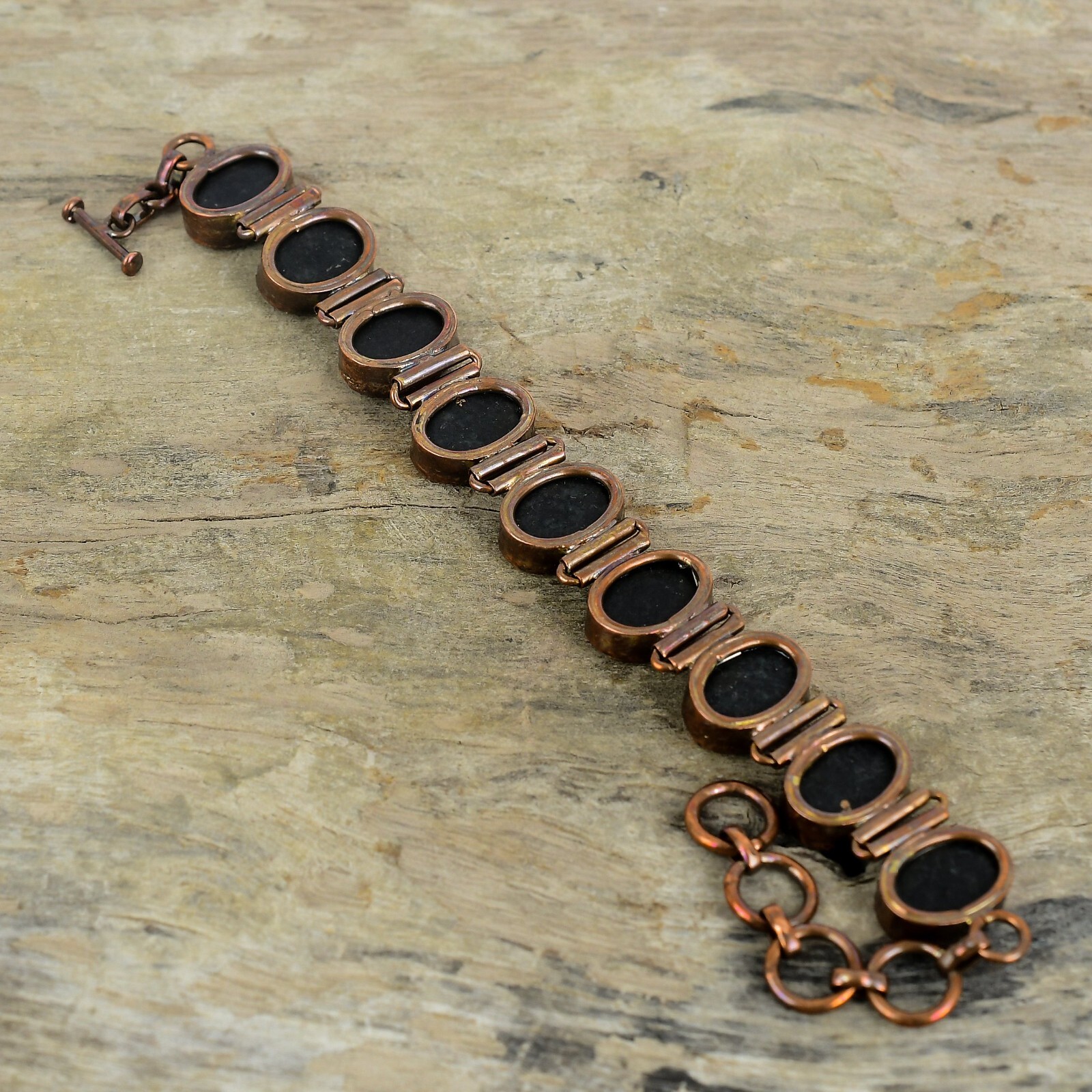 Womens day Deal Copper Abalone Shell Stone Chain New Electroformed Wife Bracelet