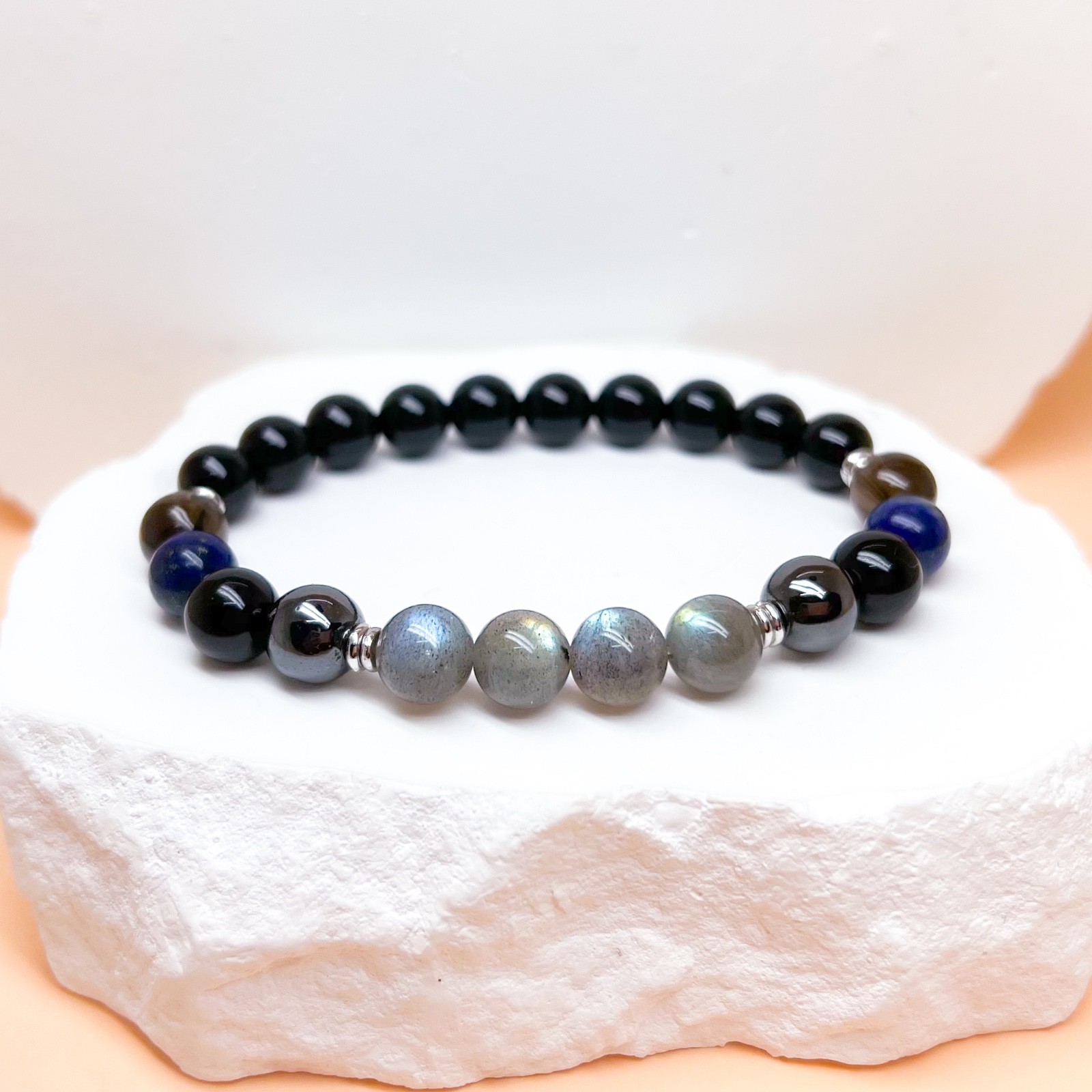 The Empath Protector Labradorite Black Tourmaline Lapis Lazuli Hematite Bracelet