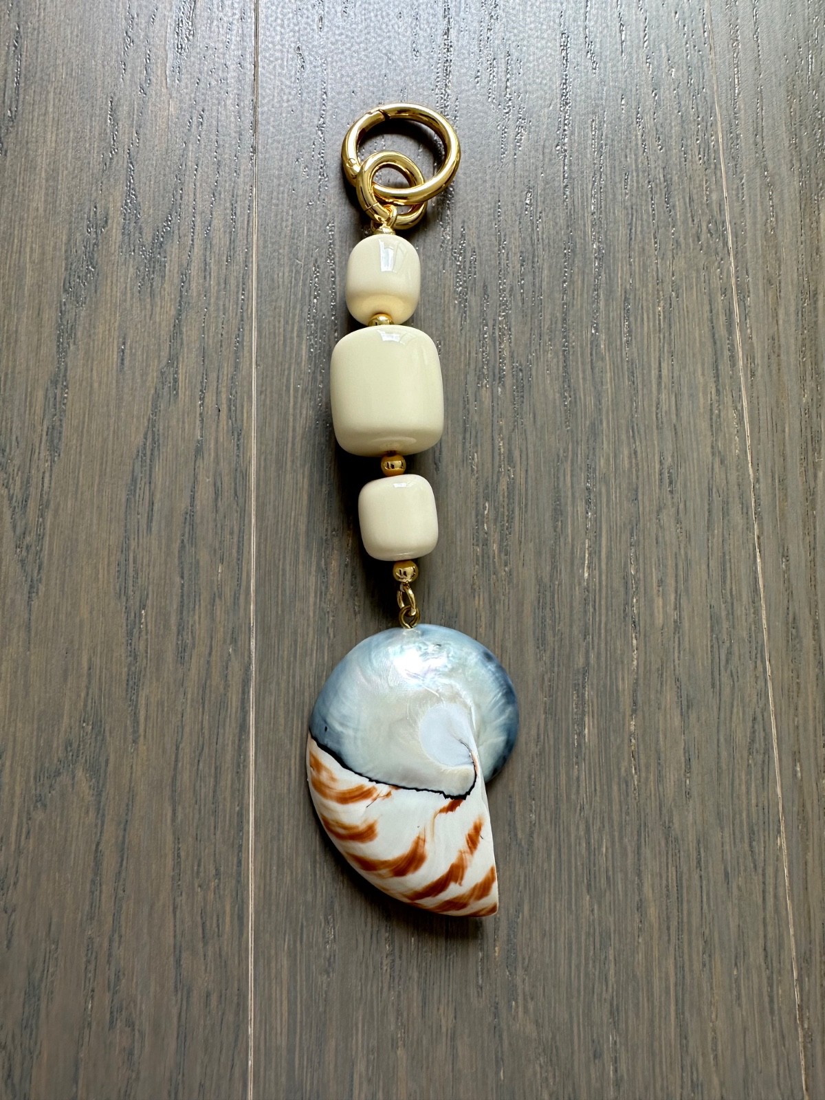 Veronica Beard Nantucket Gold Shell Bag Charm Clip With Tags
