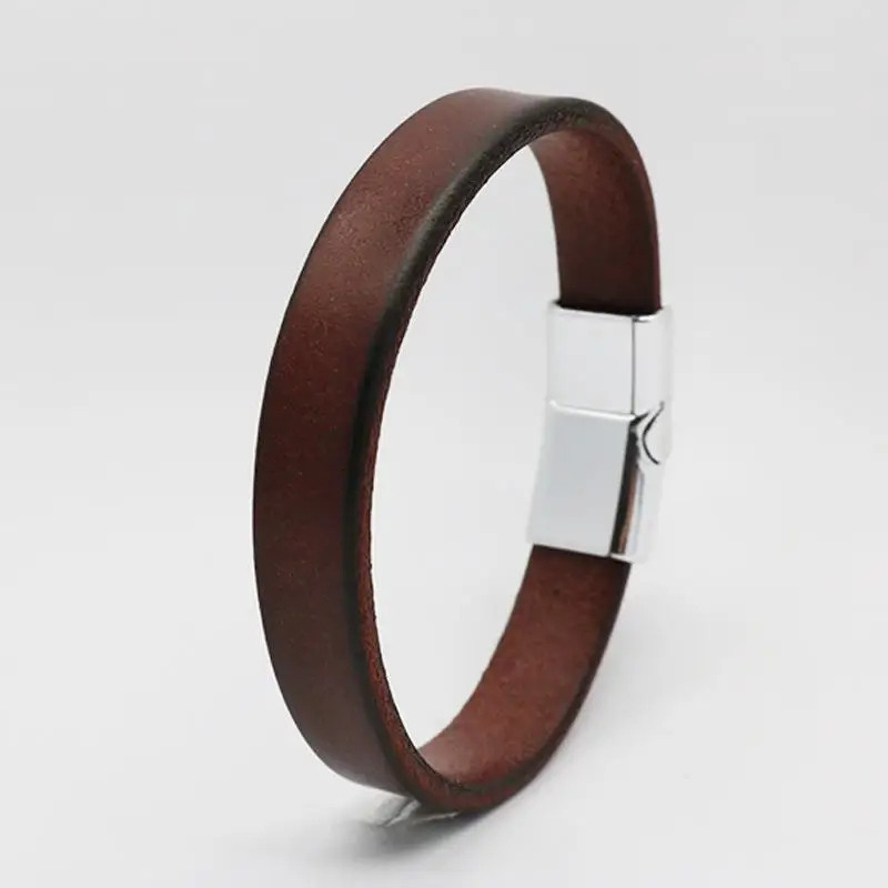 Vintage Genuine Leather Wrap Cord Cuff Bracelet for Hand Wrist Wristband Men Wom