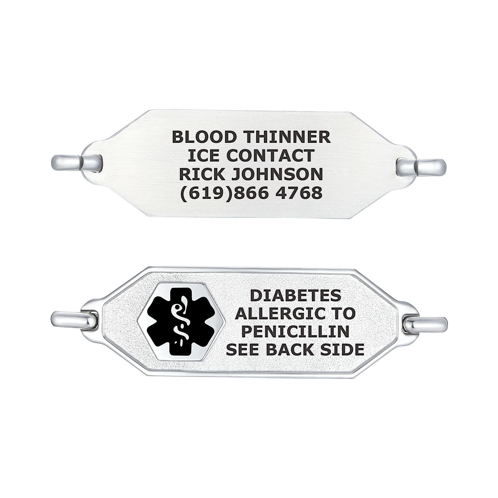 Divoti Custom Engraved Oval Classic Medical ID Tag