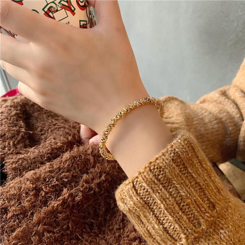 Woman 18K Gold Plated Fashion Starry Opening Bracelet Bangle Cuff