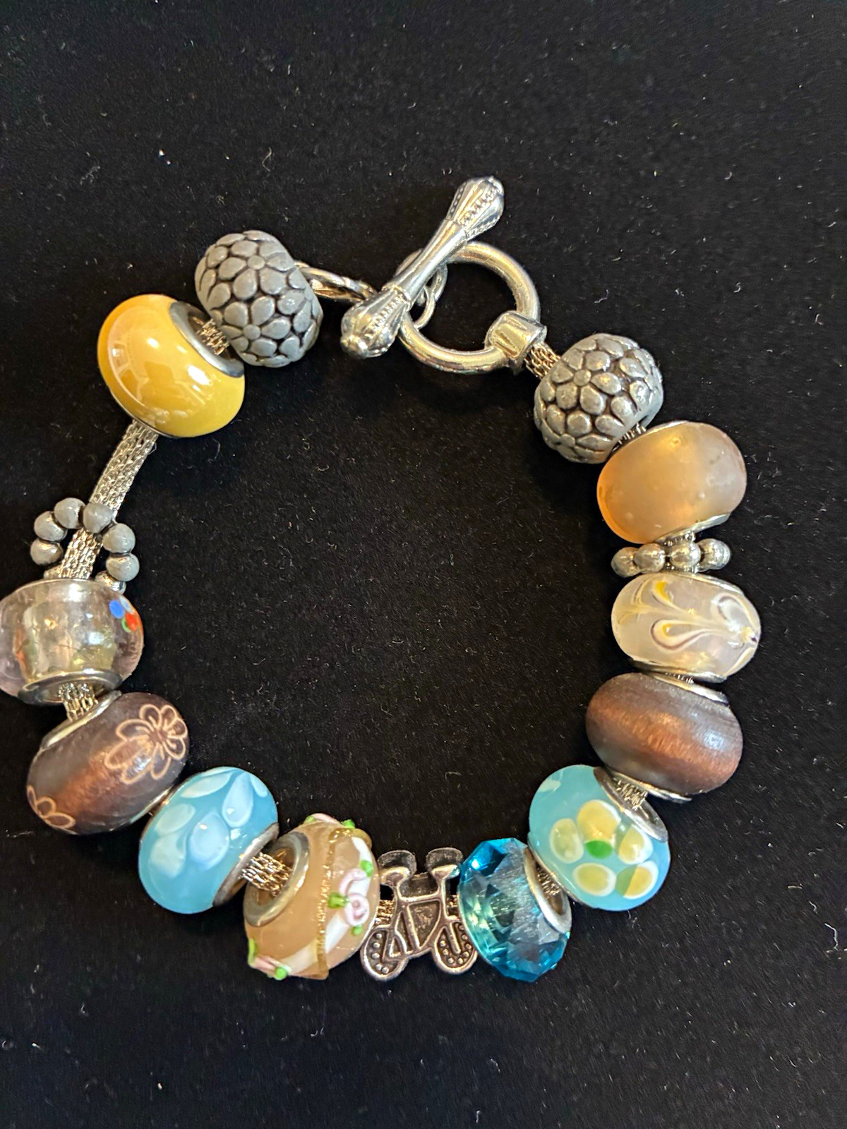 Murano glass charm bracelet