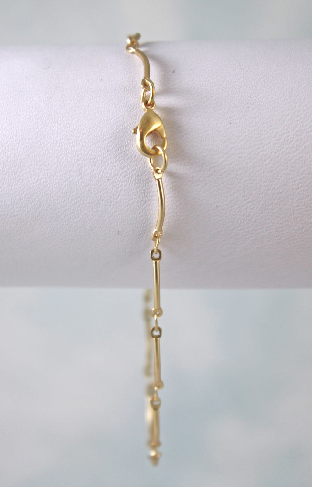Dainty 1 mm Curved Link Chain Satin Hamilton GP Bracelet Choose from Two Lengths