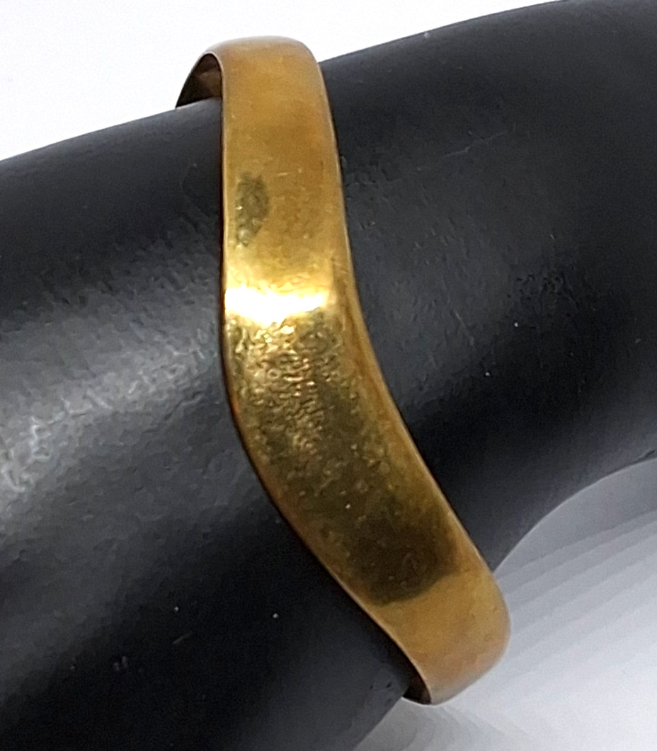 Two Vintage Brass Bangle Bracelets Size 5 Inch and 6 Inch