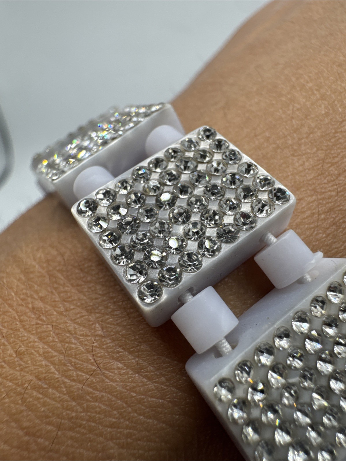 Bazo 1199 x KLUF Silver Rhinestone Bracelet charm Bracelet
