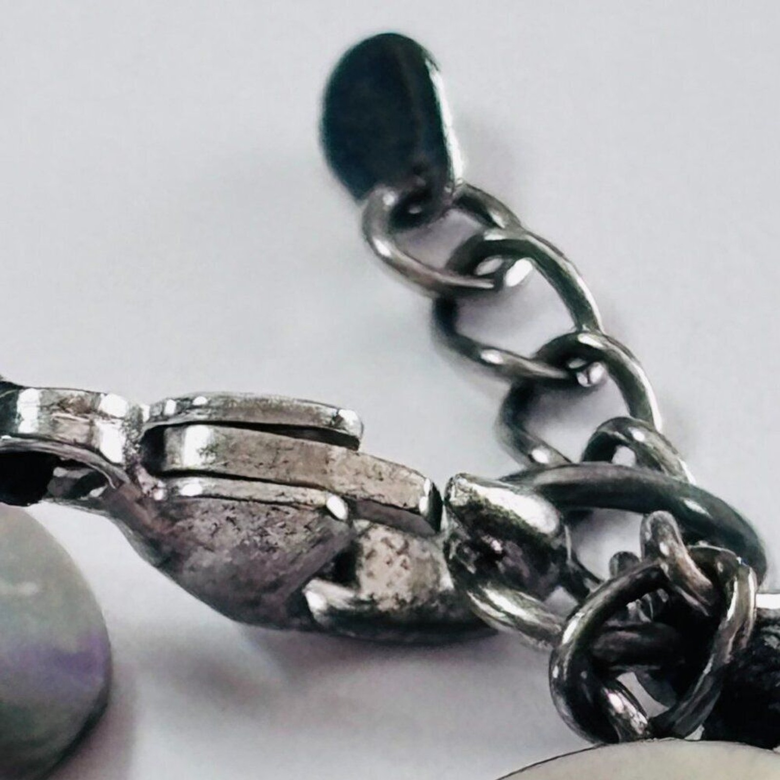 Chico’s Iridescent Mother of Pearl Shell Sequin Statement Bracelet Antiqued