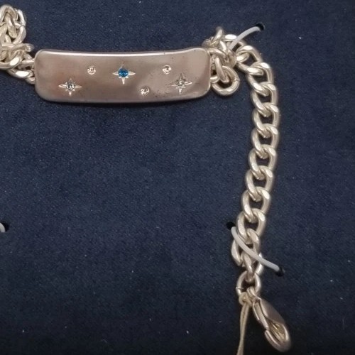 New Box Lucky Brand Stars Constellation Bracelet Silver Tn Charm Clasp Jewelry