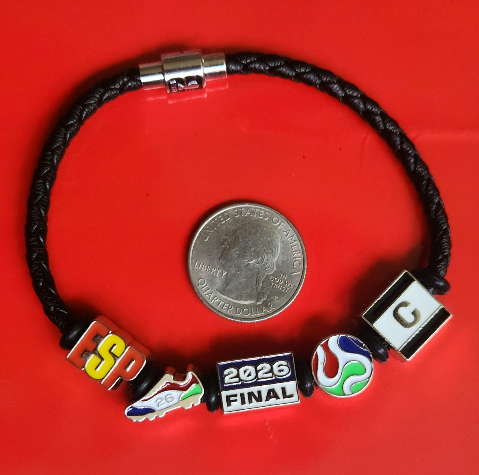 2026 FIFA World Cup Final SPAIN Bank of America Charm Bracelet (Size Large) RARE