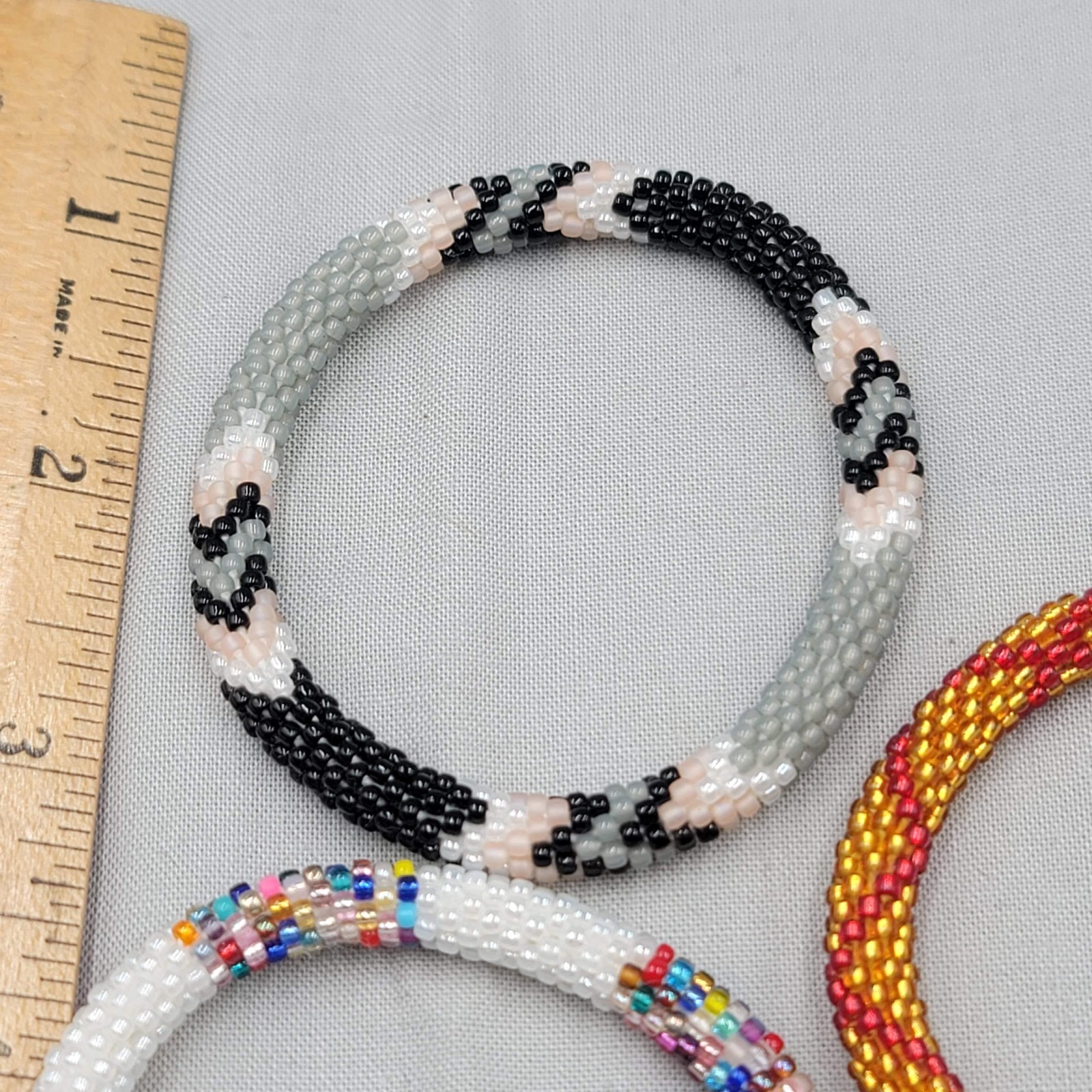 SASHKA Bracelet Lot of 4 New With Tags Multicolor Seed Bead Nepal