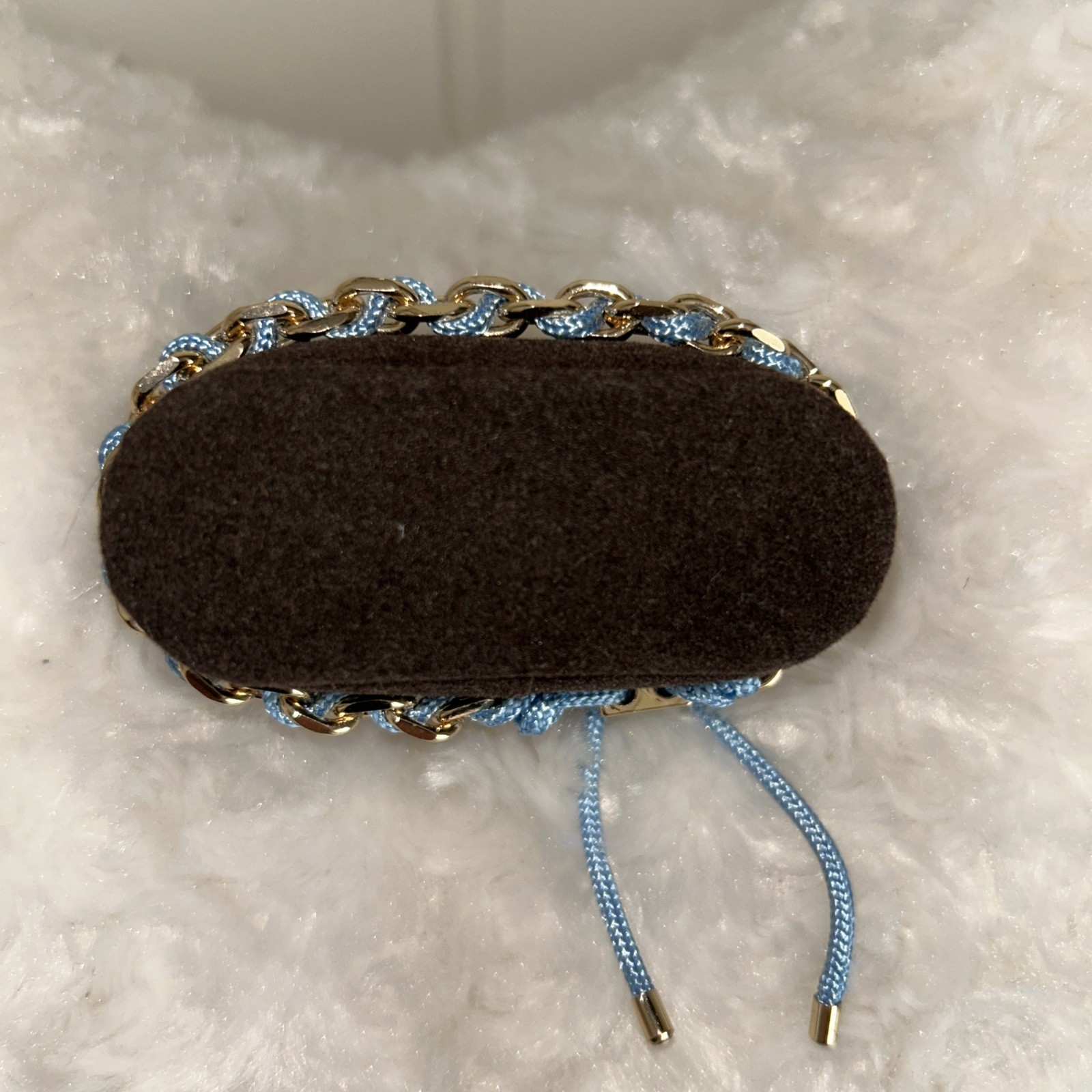 House Of Harlow 1960 Adjustable Sky Blue & Gold Bracelet Lead Safe Nickel Free