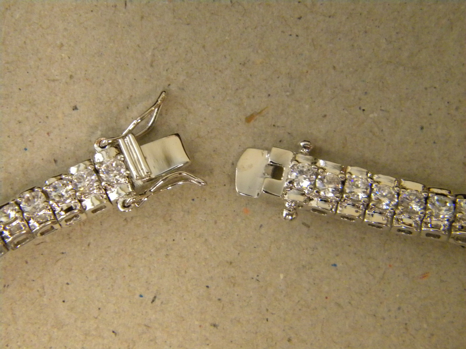 Lady’s Women’s Rhodium Plated Tennis Bracelet Channel Set CZ’s 7.5 inches Long