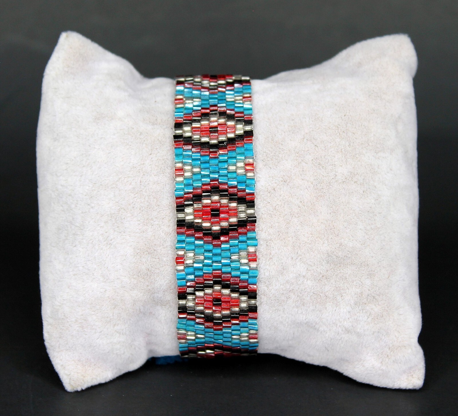 Handwoven Turkish Bolo Adjustable Bracelet with Japanese Miyuki Delica Beads
