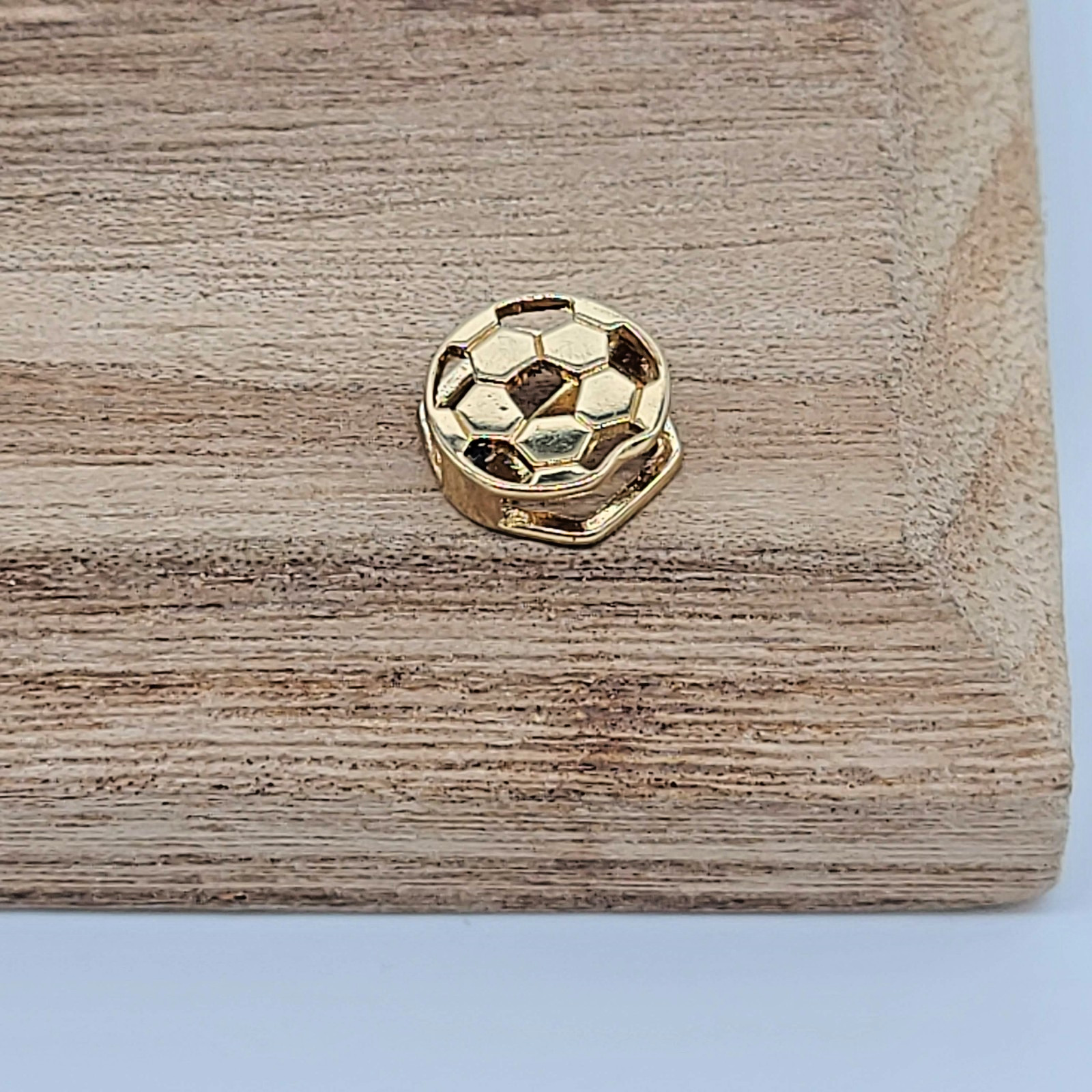 Keep Collective Shiny Gold Soccer Ball Sliding Key Charm – Sports Fan Jewelry