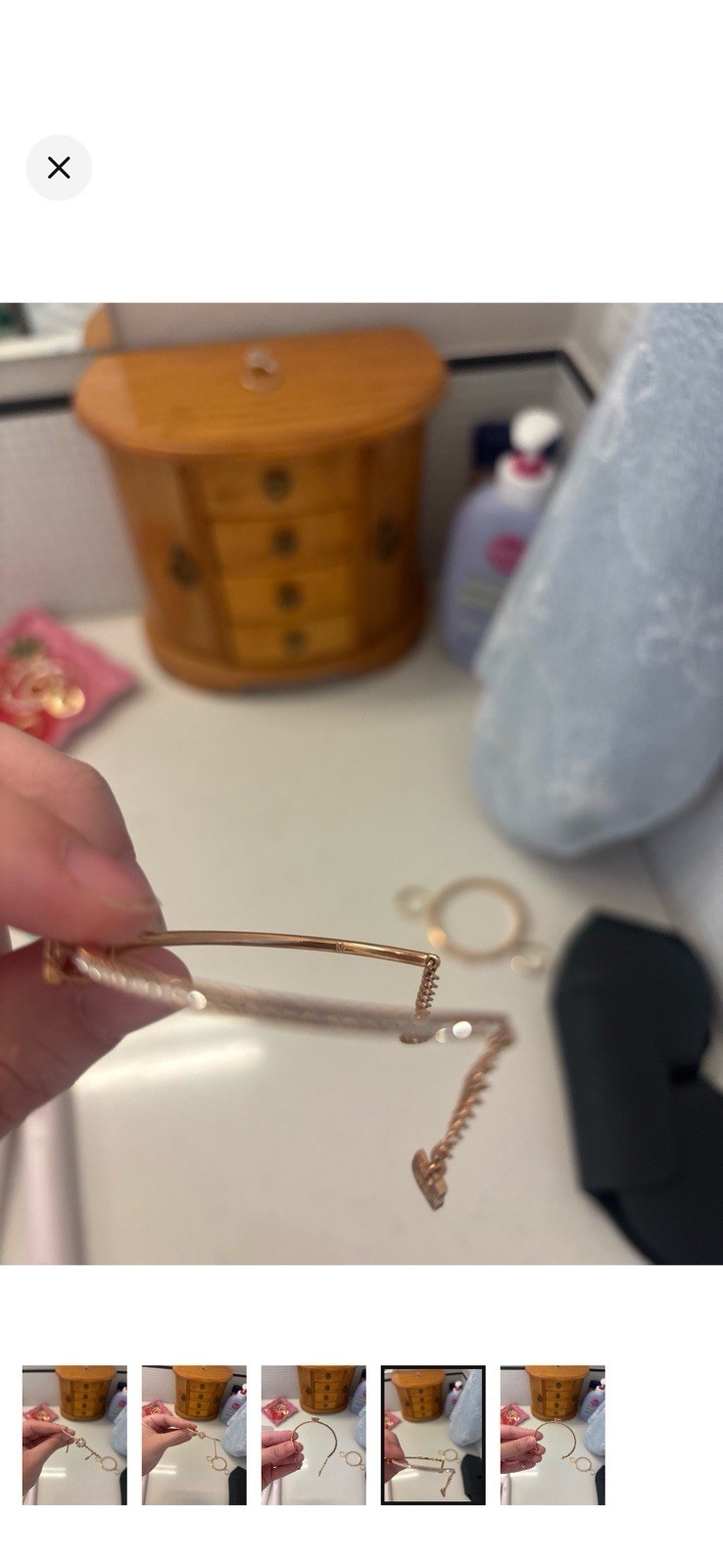 Swarovski sparkling dance bangle rose gold
