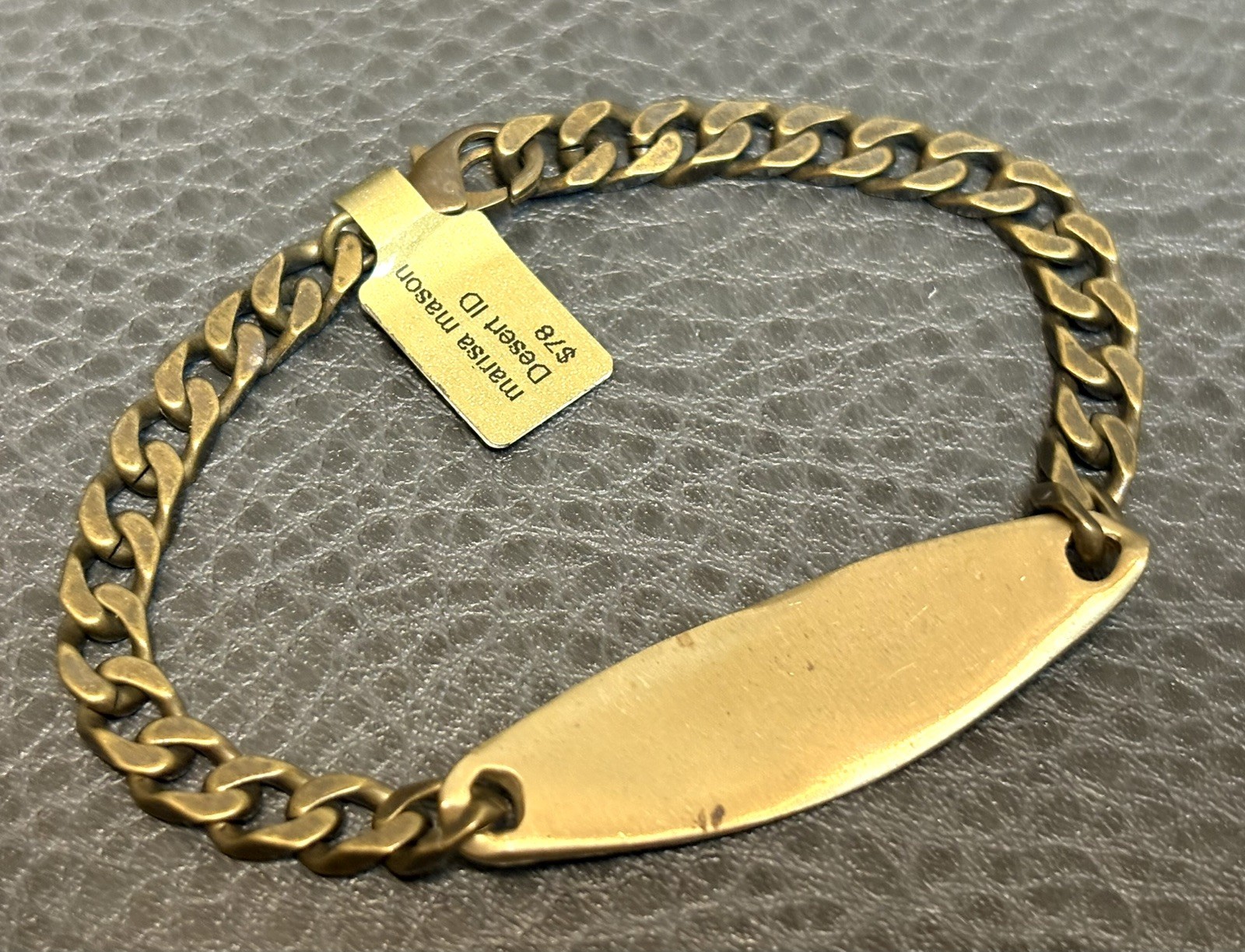 MARISA MASON Brass Tone ID BRACELET CURB CHAIN W/TAGS